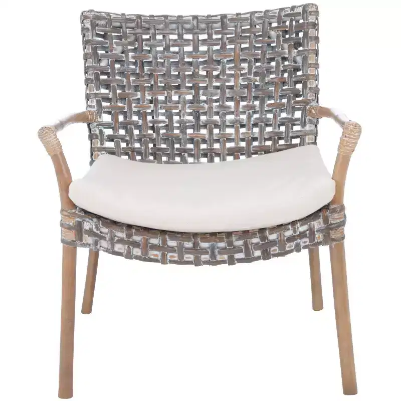 Collette Rattn Accent Chair W/ Cushion - ACH6515 - Safavieh