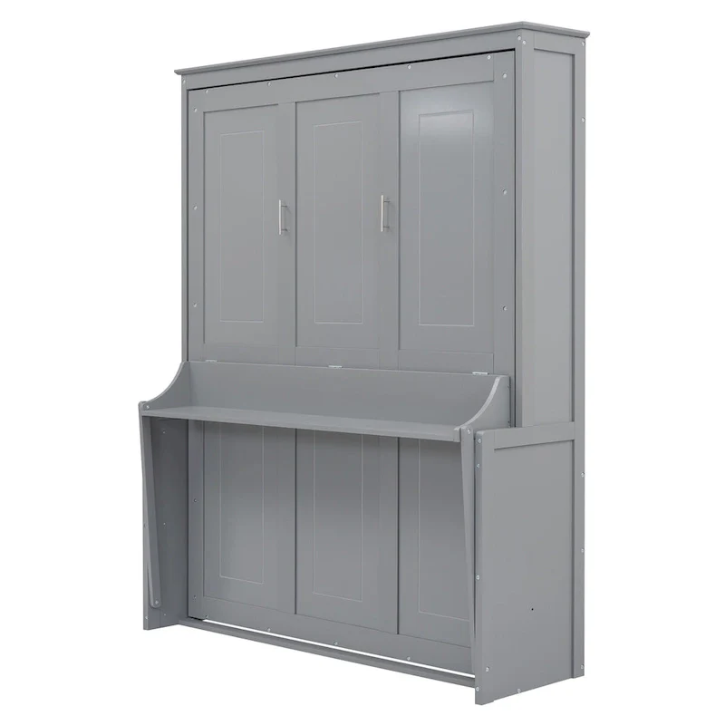 Queen Size Murphy Bed with Shelf