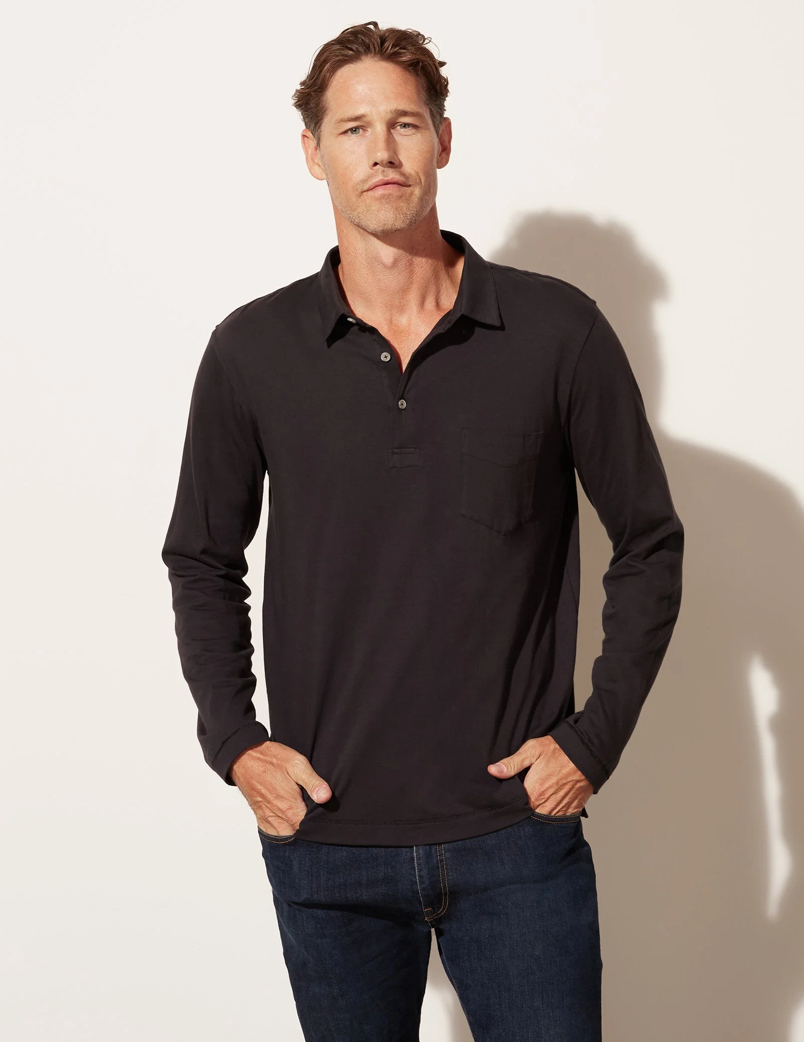 Long Sleeve Pocket Polo