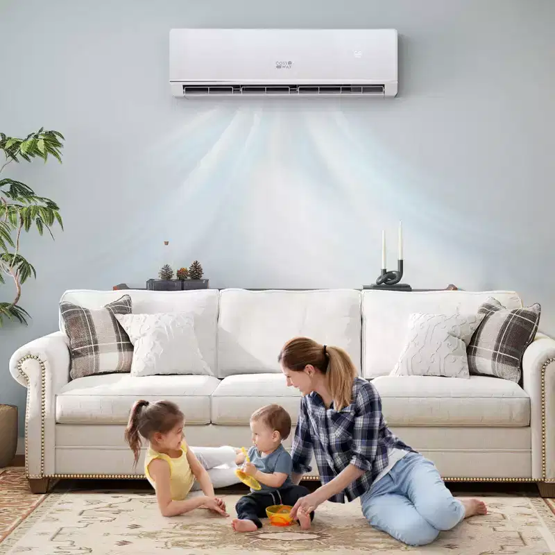 Costway 24000 BTU Mini Split Air Conditioner Heater with 2 Ton Heat Pump Installation Kit