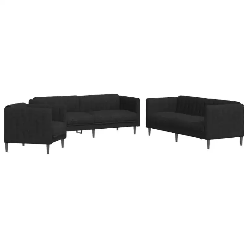 vidaXL Sofa Set Upholstered Settee TV Armchair Living Room Furniture Fabric