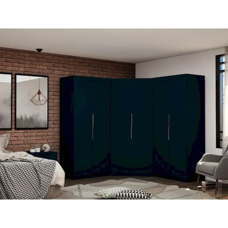 Mulberry Modern 3-sectional Wardrobe 4-drawer Corner Closet