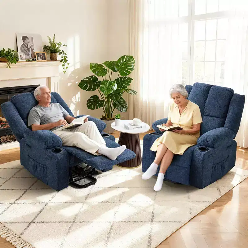Oversized Power Lift Recliner Chair for Elderly,135Adjustable Lay Flat Lift Chair Electric Recliner Chairs, 2 Cup Holders and Stand Assist