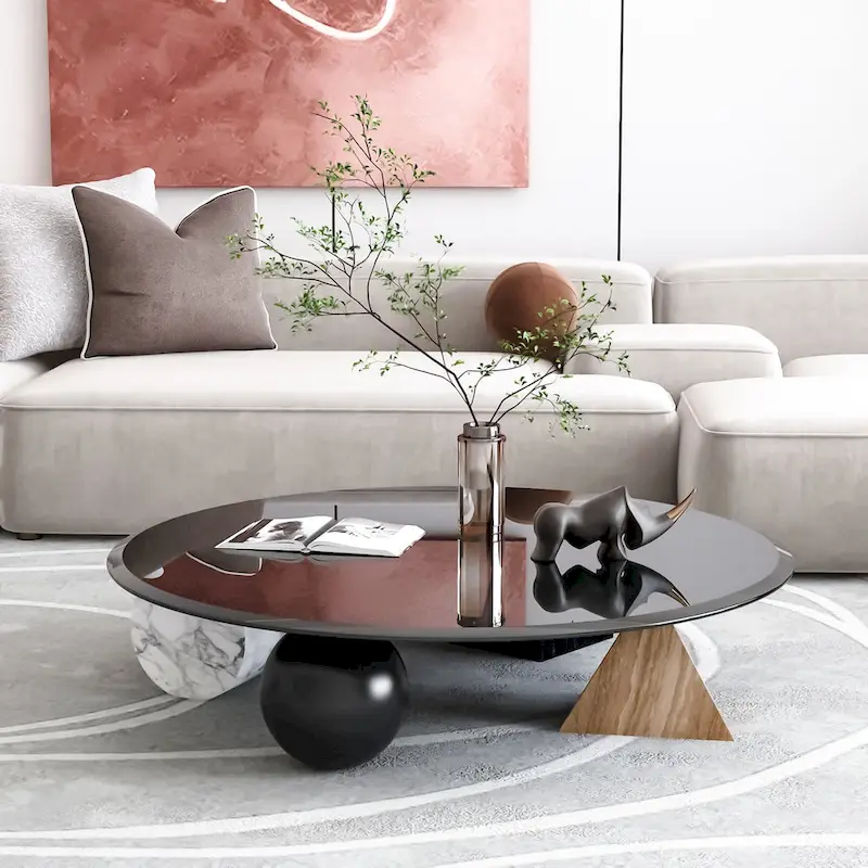 Round Tempered Glass Table Top with Beveled Edge