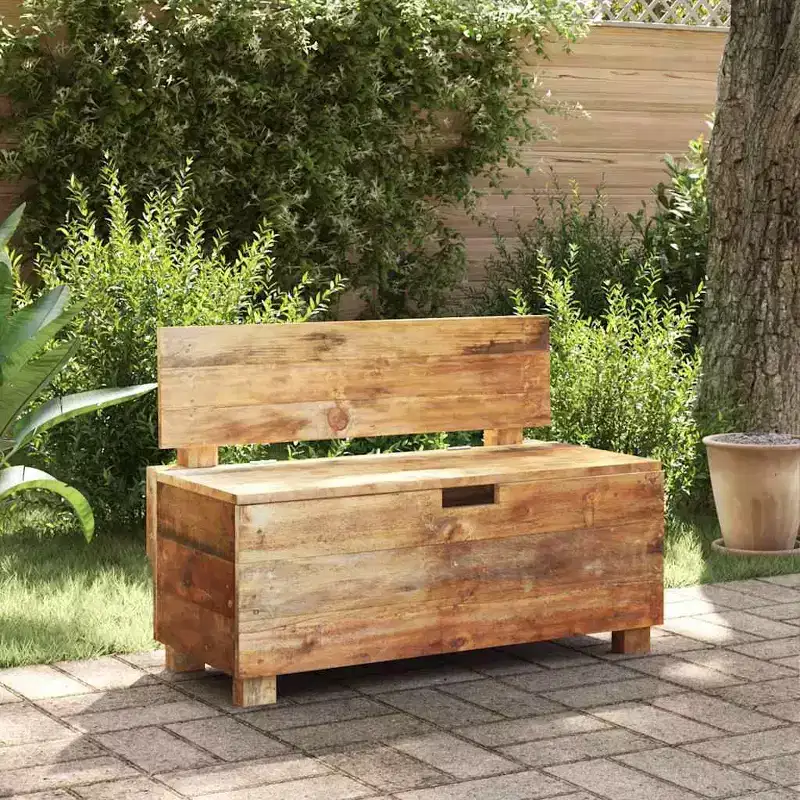 Bench Solid Mahogany Wood 33.9x15.7x23.6