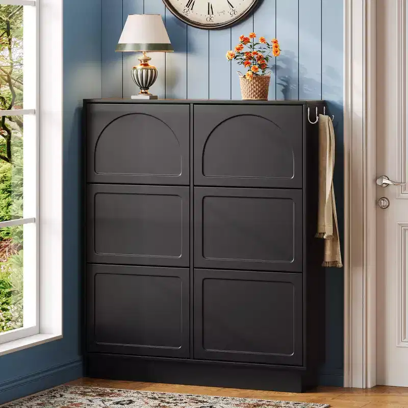 Shoe Storage Cabinet with 6 Drawers, Freestanding Shoe Organizer Cabinet, Entryway Hidden Shoe Rack