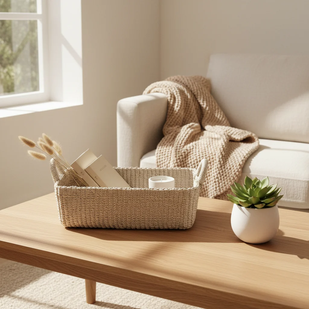 Woven Rectangle Tray - Decorative Basket