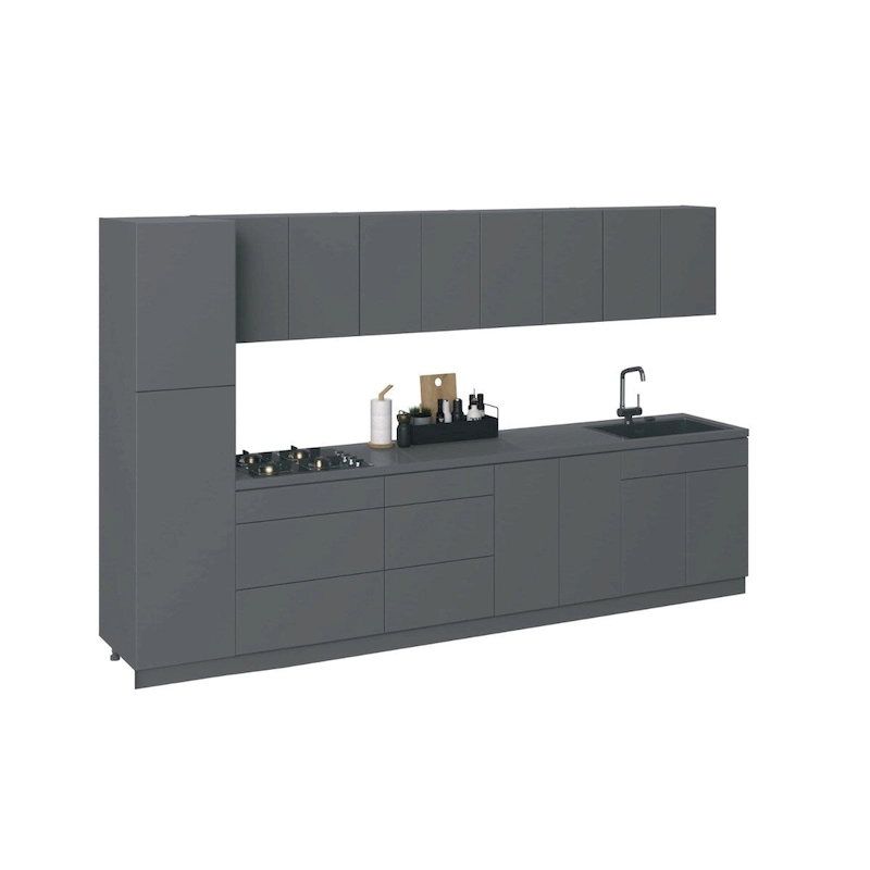 Kitchen Elegant Collection Gray Color Base Size 11Ft Wide - 135x24