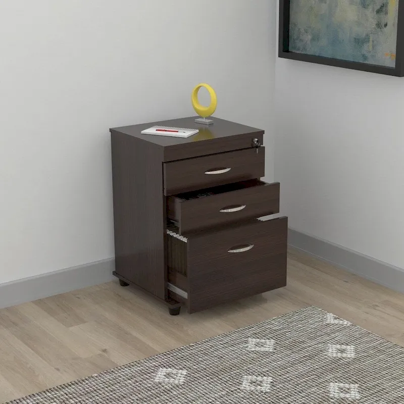 Porch & Den Fremont 3-drawer Espresso File Cabinet