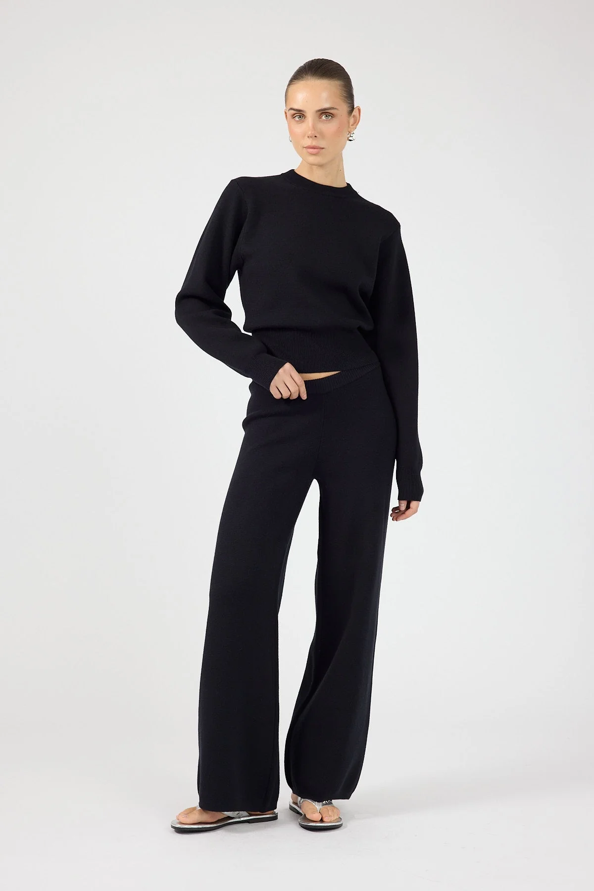 Knit Pants Black
