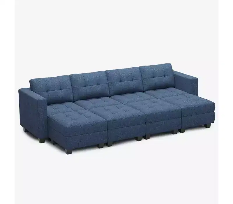 Modular Weave Sleeper Sofa with Storage Seat (8 Seats + 6 Sides)