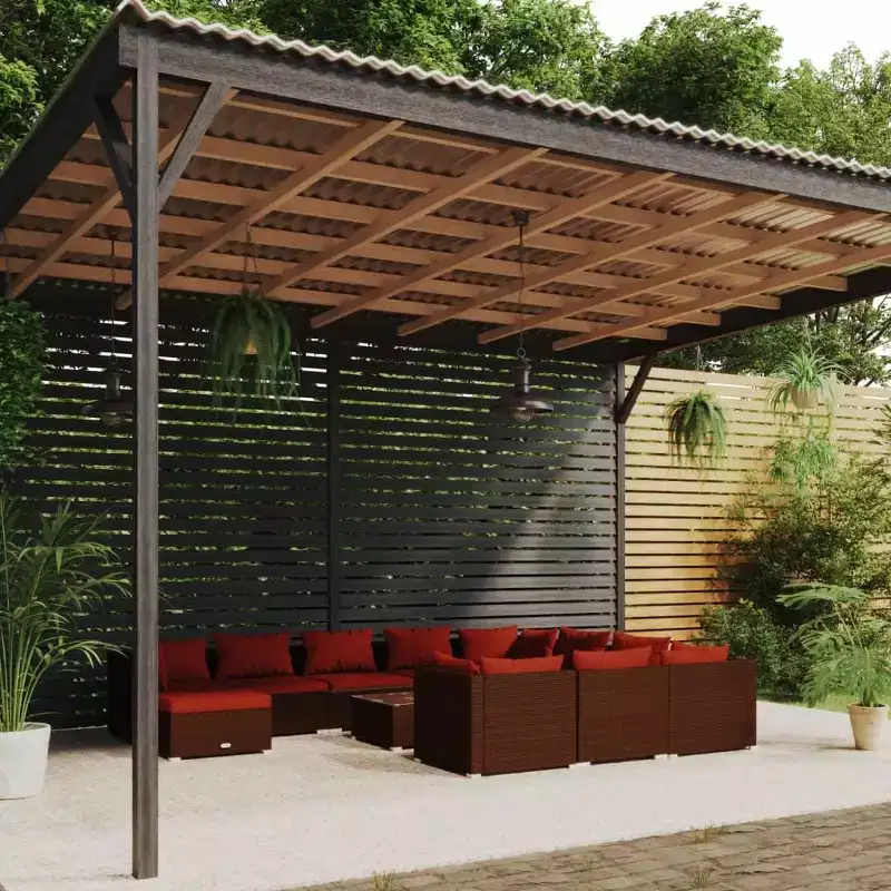 vidaXL Garden Lounge Set PE rattan Large Modular