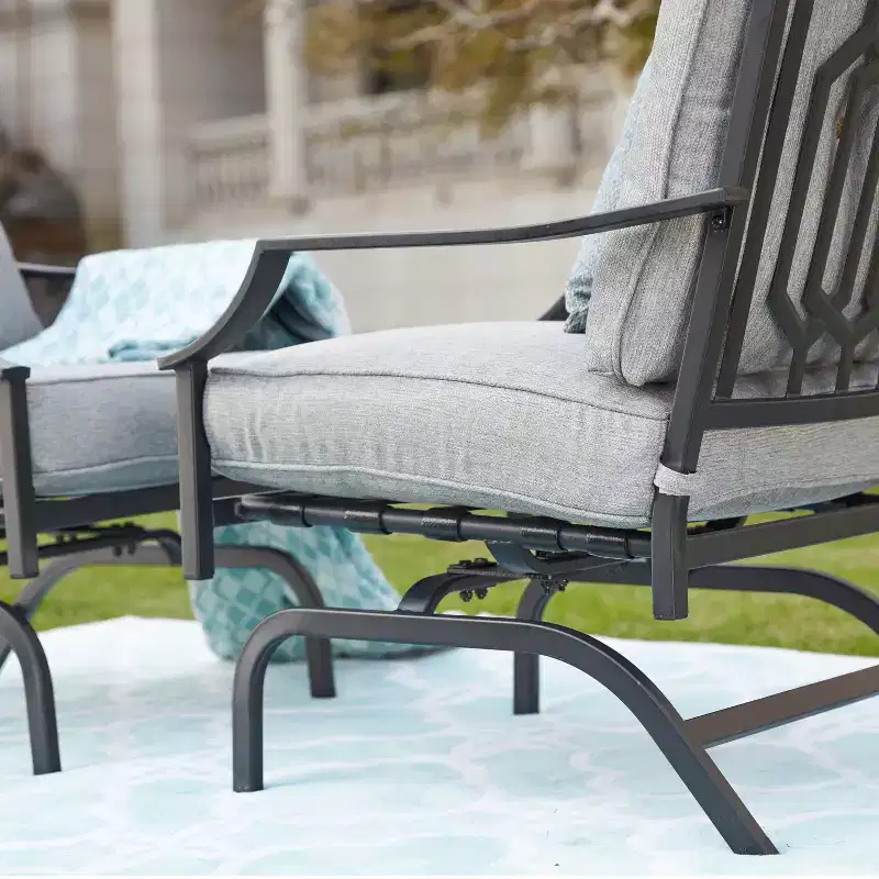 2pk Steel Patio Accent Chairs - Lokatse