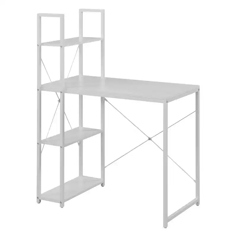 Designs2Go Office Workstation with Shelves - Breighton Home