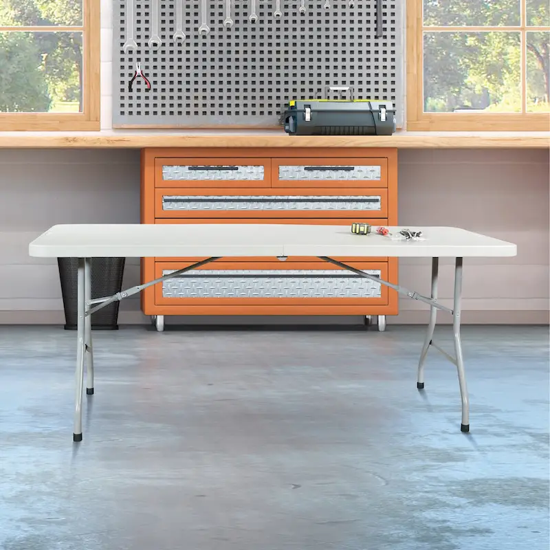 6 ft. Center-fold Resin Top Multi-purpose Table