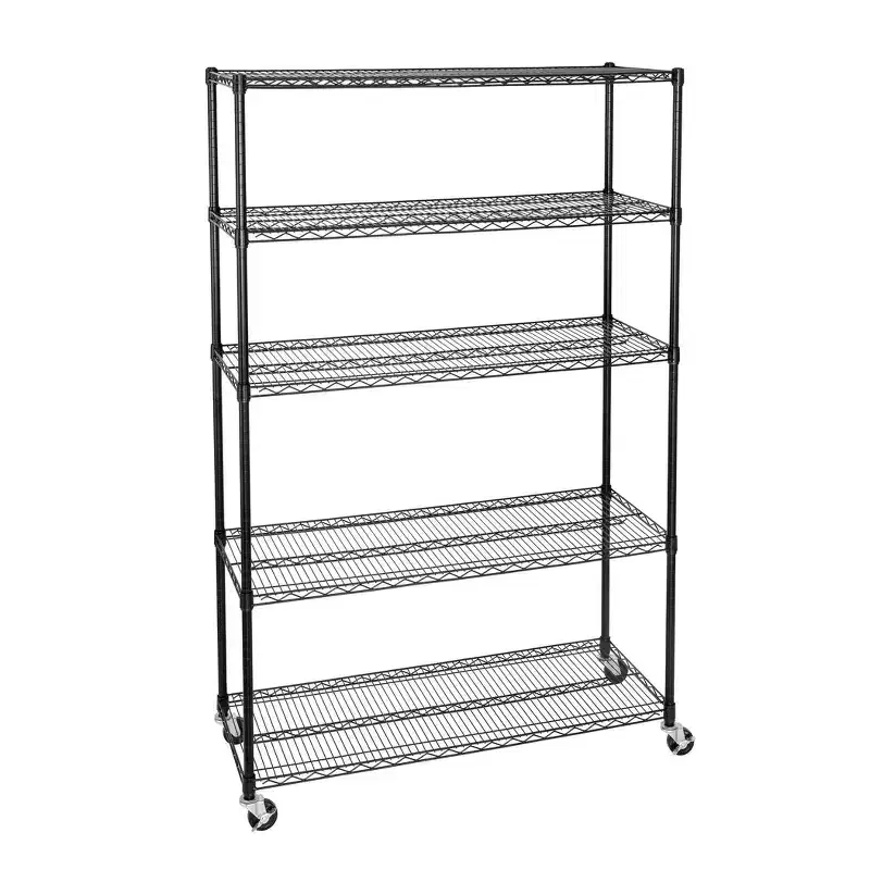 Seville Classics UltraDurable 5-Tier 48 x 18 Steel Wire Shelving Unit