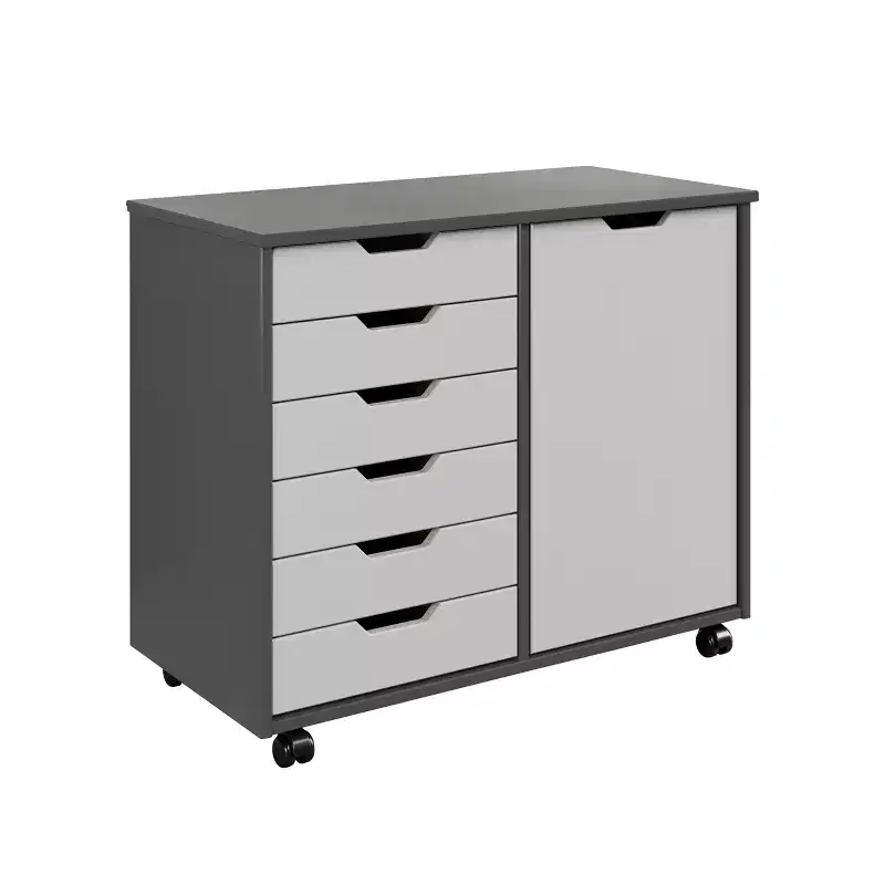 Trendfurn Omnia 1 Door 6 Drawer Roll Cart