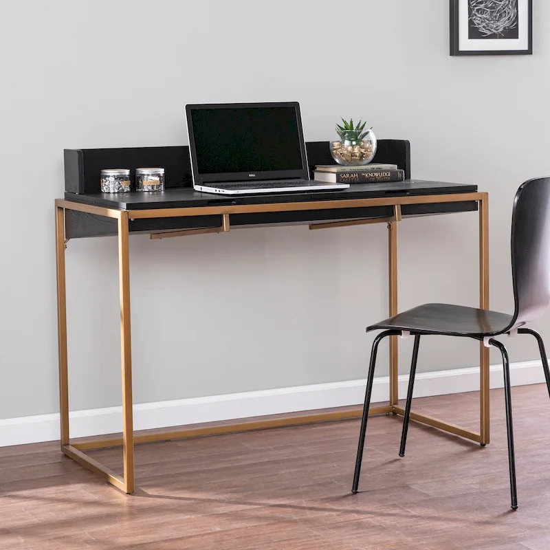 Flip-Top Writing Desk with Storage