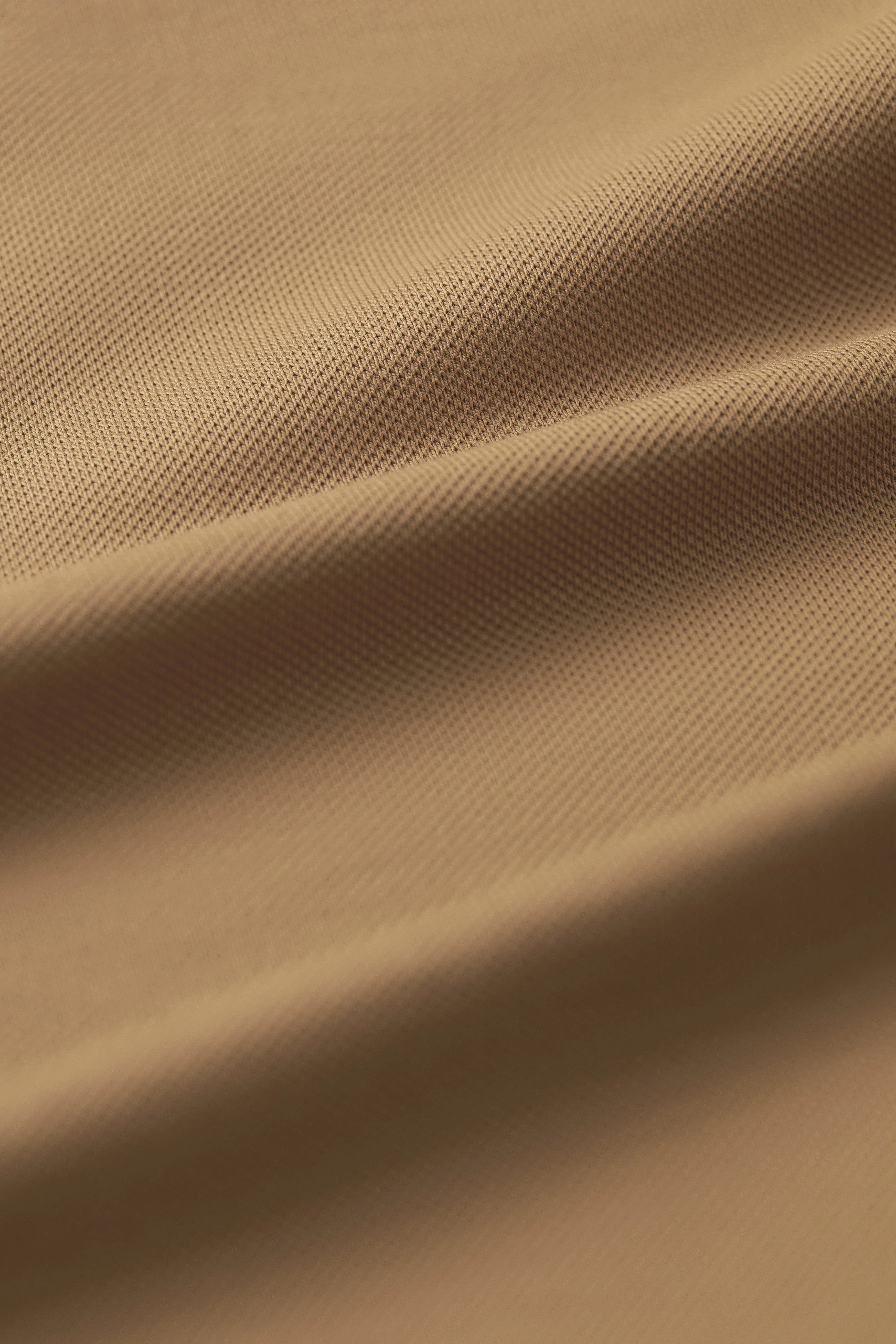 Pique Long Sleeve Polo – Khaki