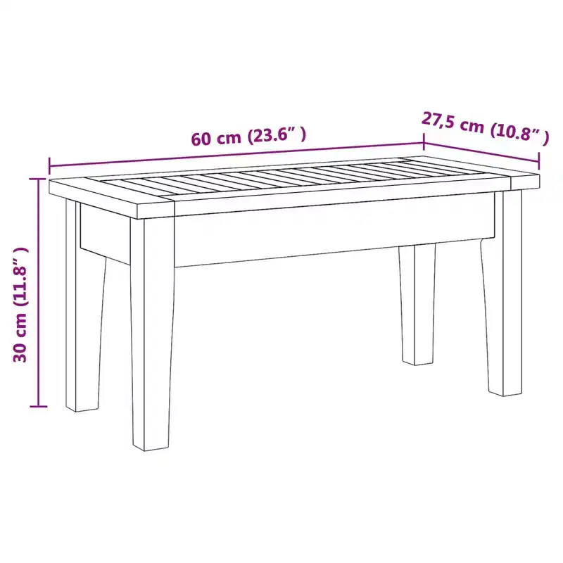 vidaXL Garden Bench 2 pcs Solid Teak wood