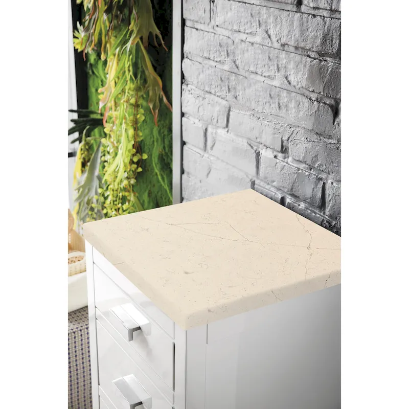 James Martin Vanities Addison 15 Base Cabinet w/ Drawers, Glossy White