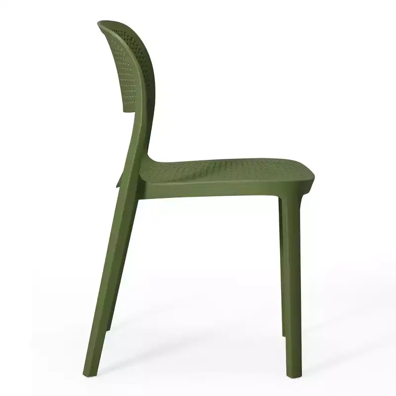 WestinTrends Playa Modern Stackable Plastic Resin Patio Dining Side Chair (Set of 2)