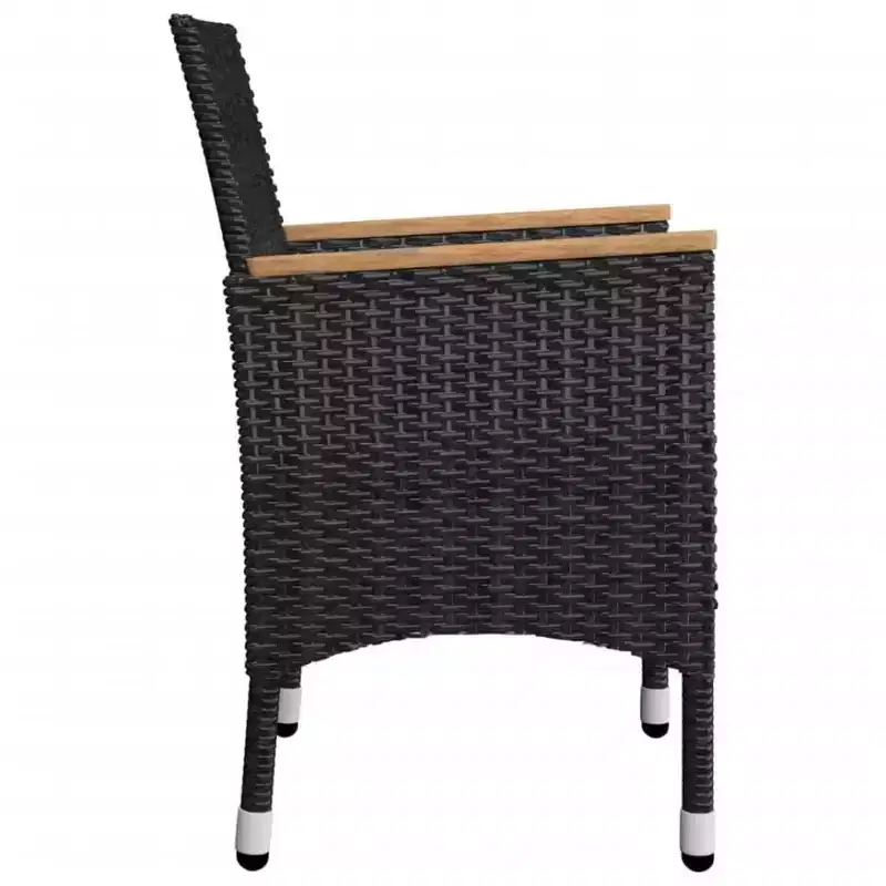 vidaXL Dining Set Solid Acacia wood 5 Piece Set Ergonomic