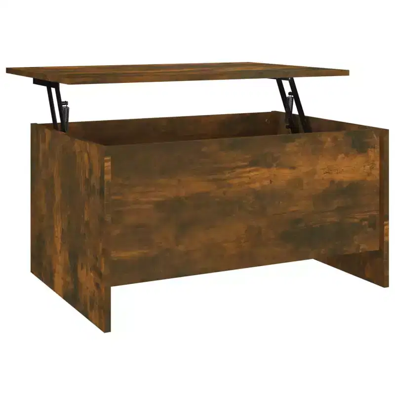 Coffee Table Smoked Oak Engineered Wood 31.5 x 21.9 x 16.3 in