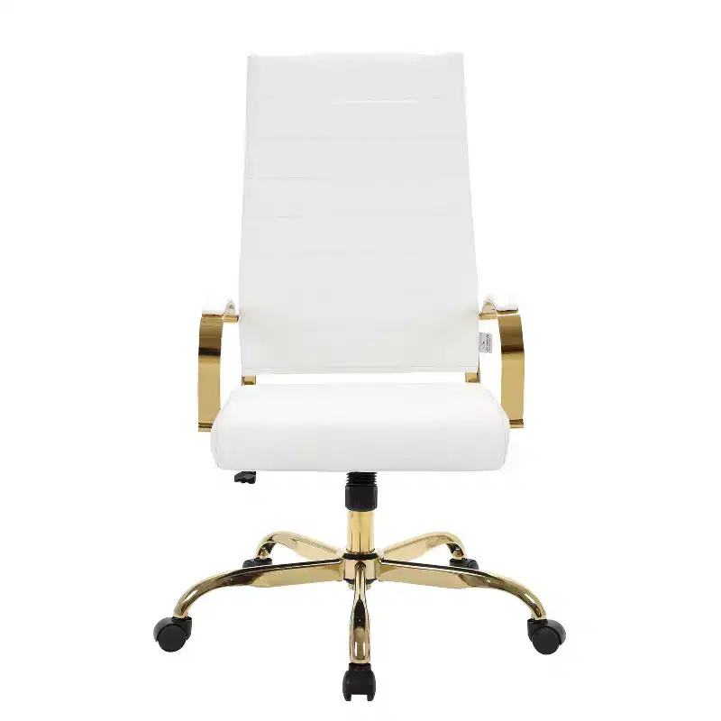HomeStock 38 in.H Adjustable Height Black Faux Leather Seat Material with Casters/Wheels Executive Office Chairs