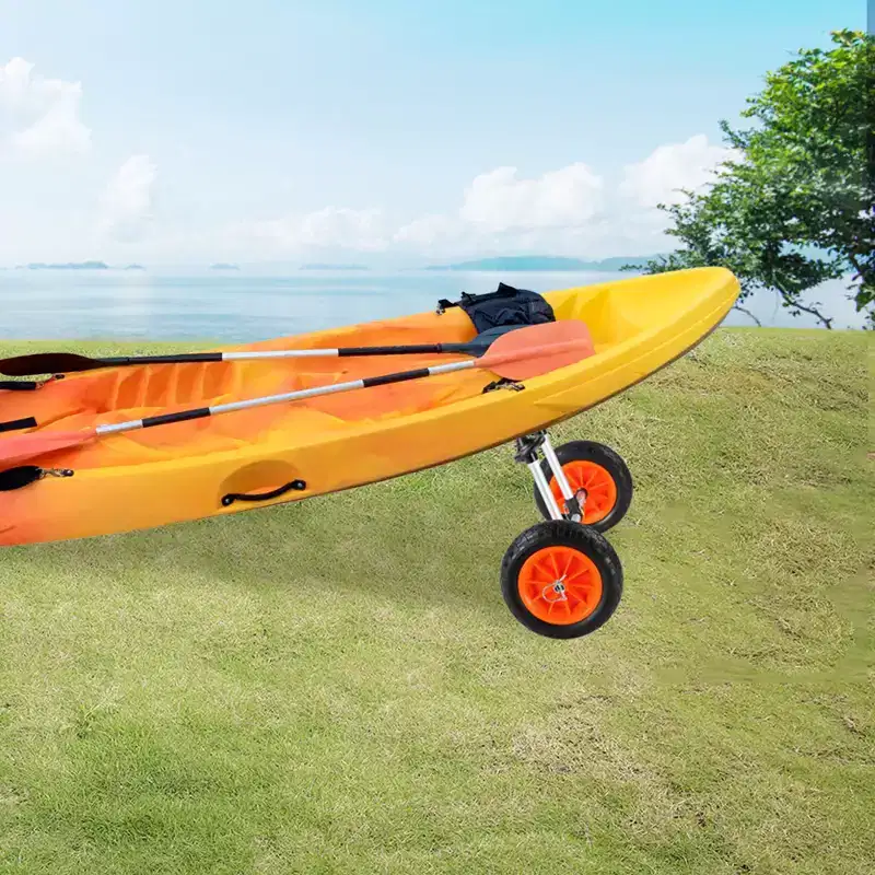 VEVOR Heavy Duty Kayak Cart, 280lbs Load Capacity, Detachable Canoe Trolley Cart with 10'' Solid Tires, Adjustable Width & Top Foam Protection