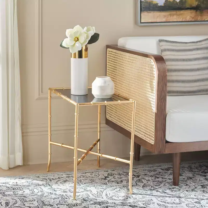 Accent Table - Gold/Glass