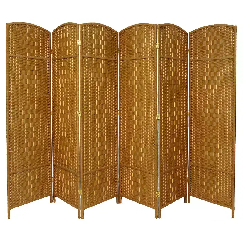 7 ft. Tall Diamond Weave Room Divider (6 Panels)