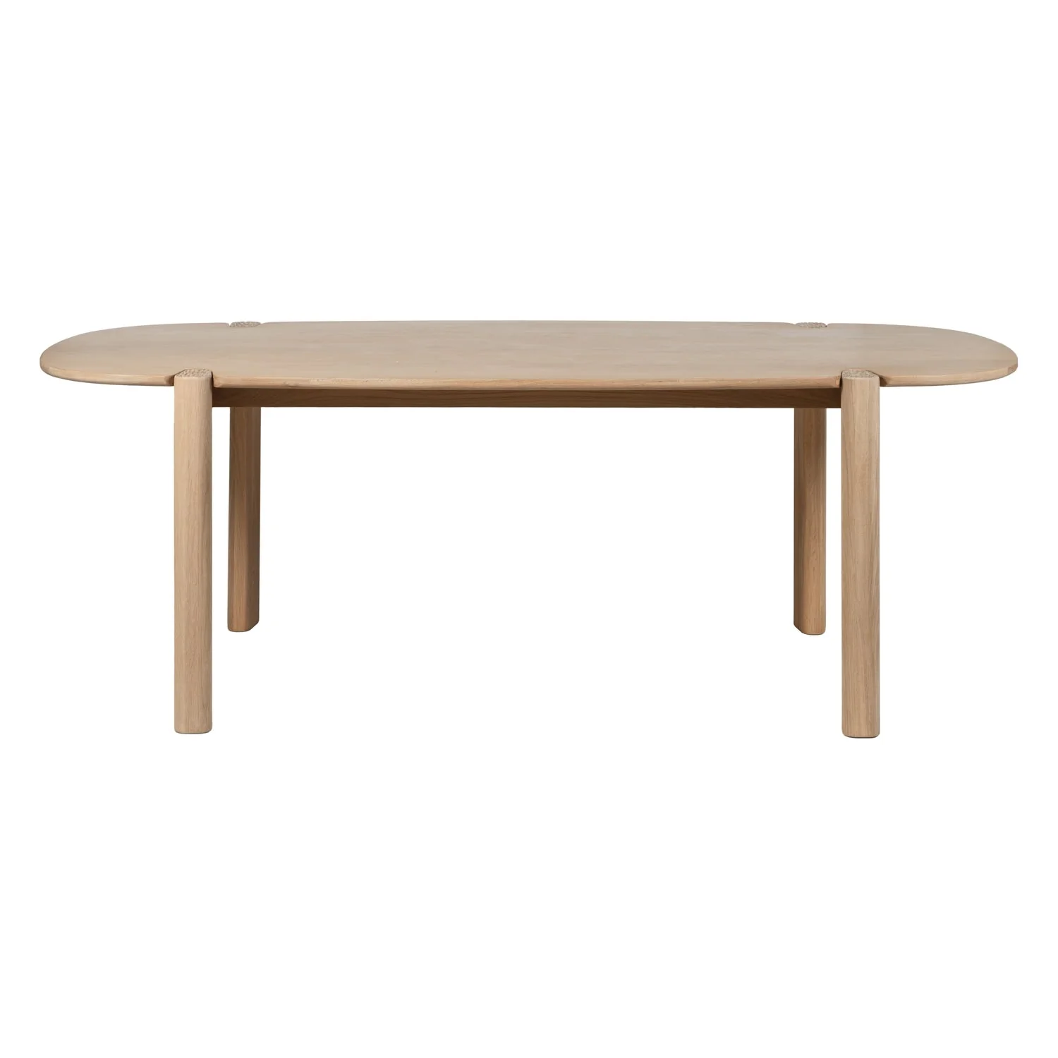 Contemporary Solid Timber Oval Dining Table with Natural Grain Finish for Dining Rooms