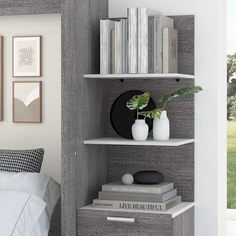Cielo 20W Set of Floating Shelves for Cielo Murphy Bed by Bestar