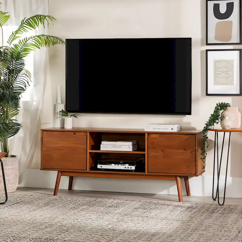 Middlebrook 58-inch Mid-Century Solid Wood TV Stand