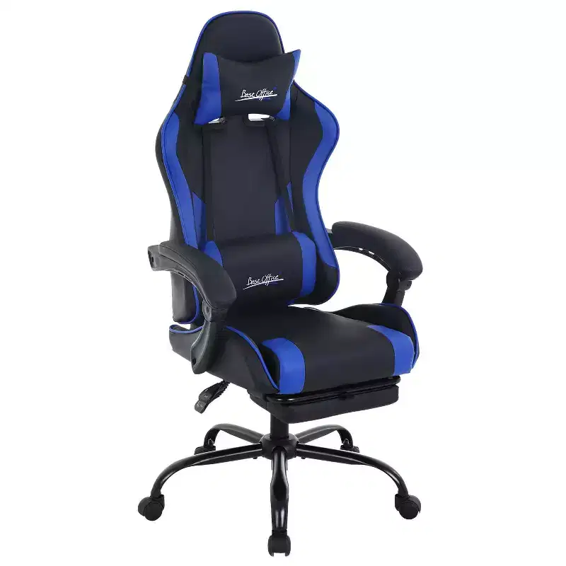 FDW Gaming Chair Racing Desk Chair with Footrest Lumbar Support Headrest Armrest Task Rolling Swivel Adjustable PC Gamer Chair