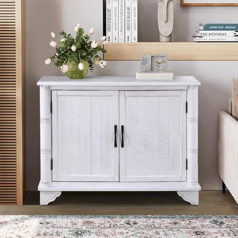 40Console Table with Storage Shelf,Retro Entryway Table with Adjustable Storage Shelf,Sofa Couch Table for Hallway