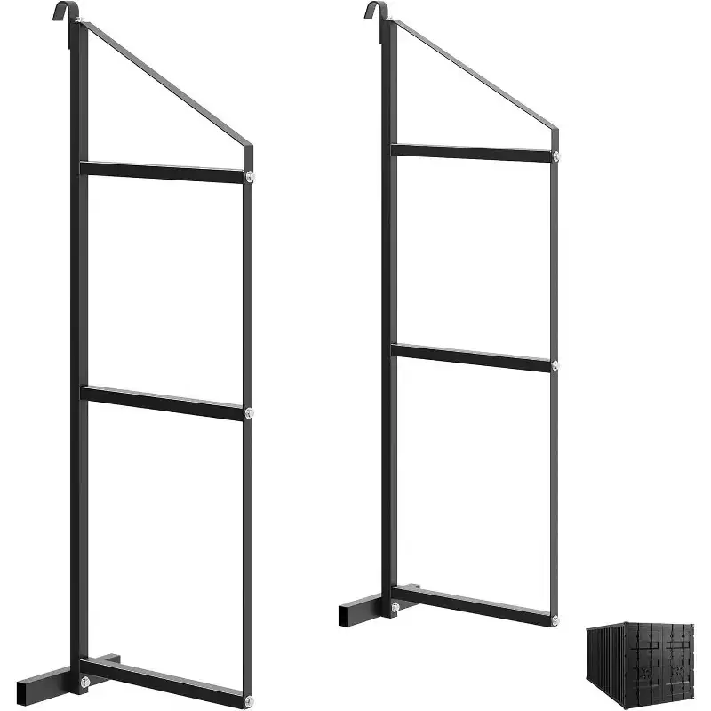 Heavy-Duty 3-Tier Steel Shipping Container Shelving Bracket, 22x60, 1100 lbs Capacity, Hanging Storage Rack for Containers & Garages