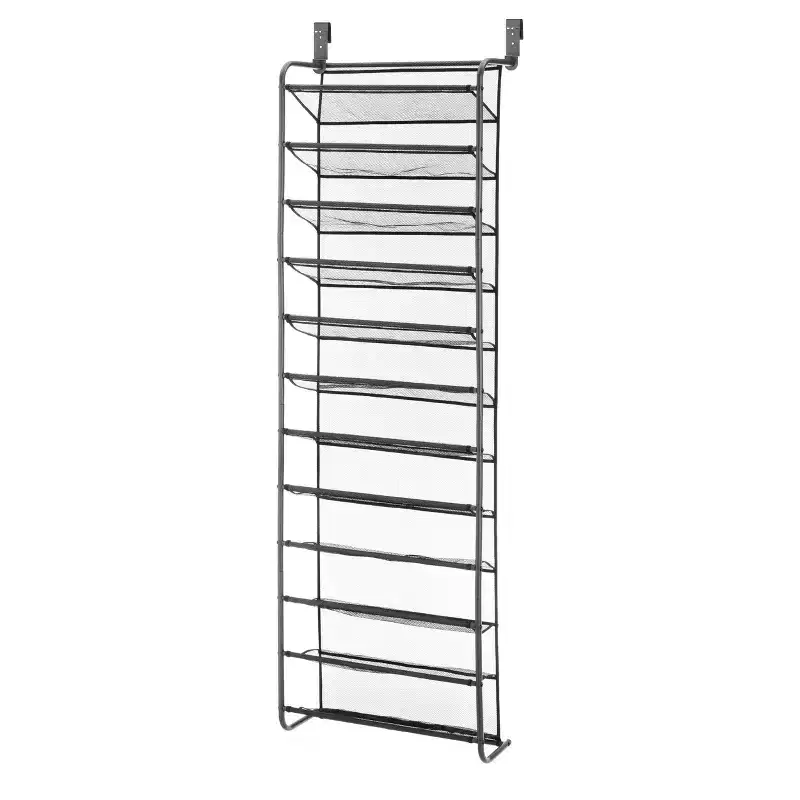 Whitmor 36 Pair Over The Door Shoe Rack Black