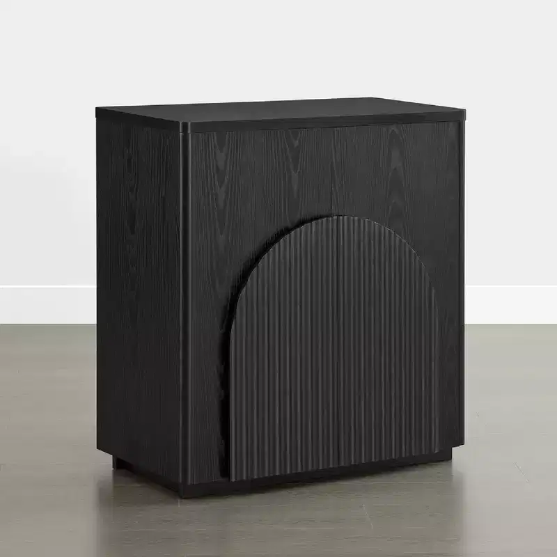 Modern Sideboard Buffet Cabinet with Wave Design