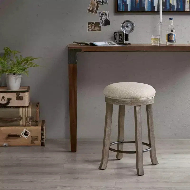 Oaktown Swivel Counter Height Barstool Gray