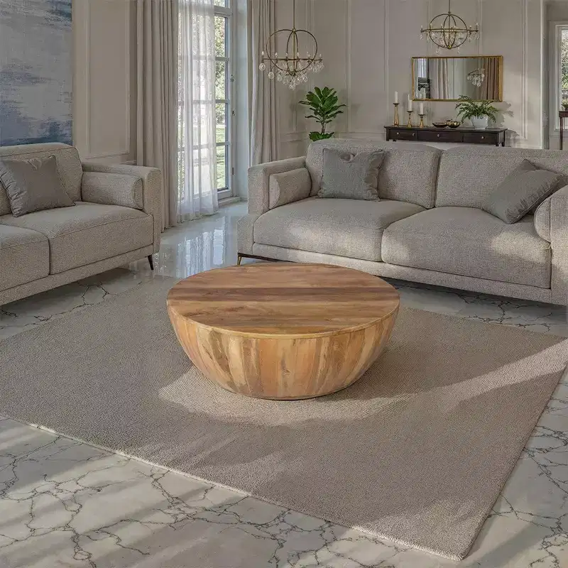 Royal Hampton Mango Wood Coffee Table In Round Shape