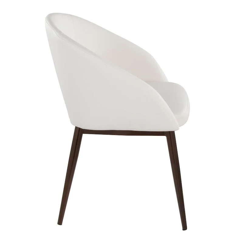 Upholstered Dining Chair with Copper Metal Legs