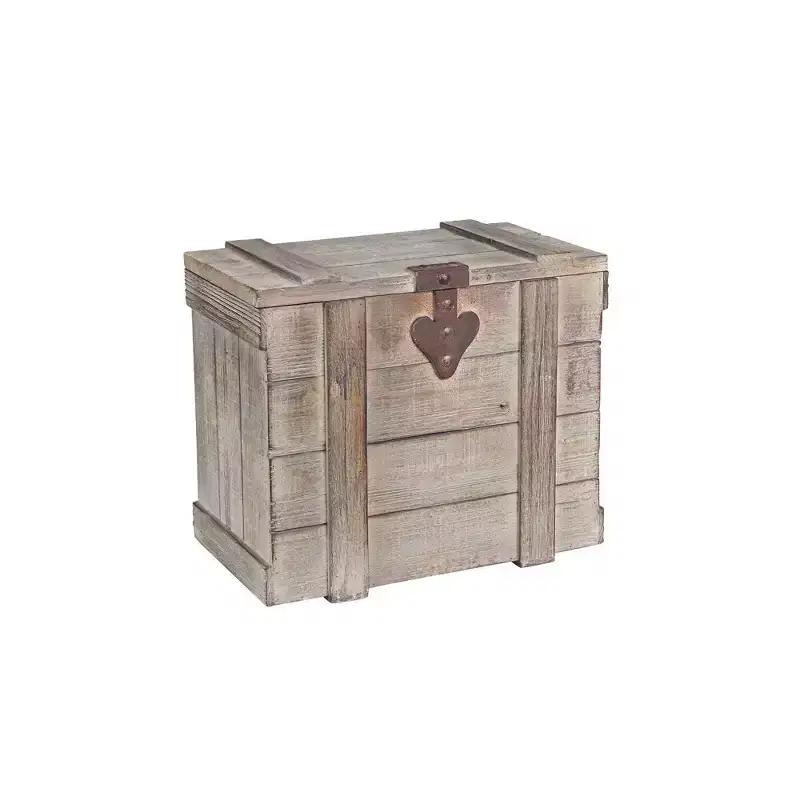 Household Essentials Small Antiqued Decorative Trunk: Multicolored Storage Trunk for All Ages, 19" x 11" x 15.75"