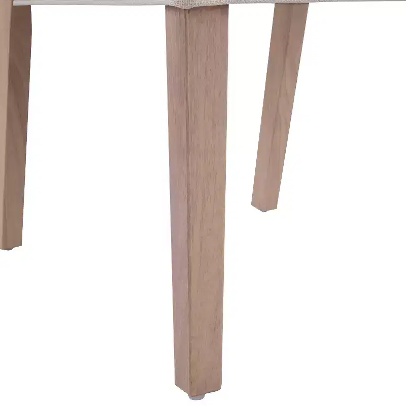 Sungjin Modern Rubberwood Upholstered Armless Dining Chairs (Set of 2)