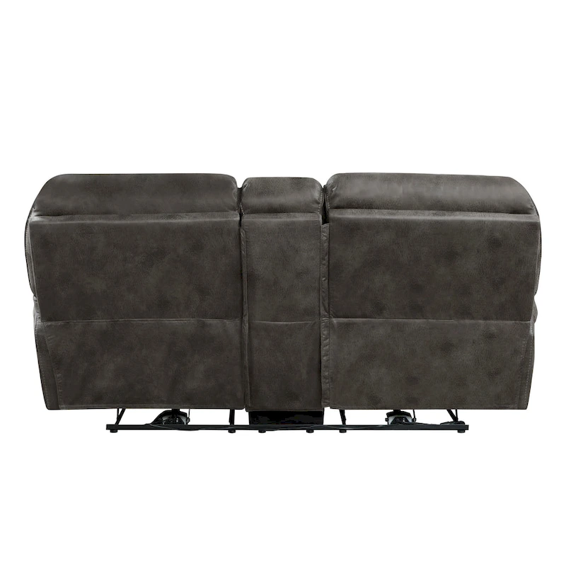 Tony 80 Inch Power Double Recliner Loveseat, Console Cupholders, USB, Gray