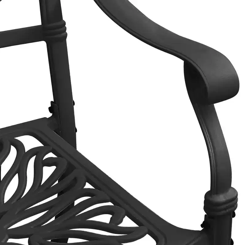 vidaXL Garden Chair Set of 2 Bronze Cast Aluminum Standard Tough