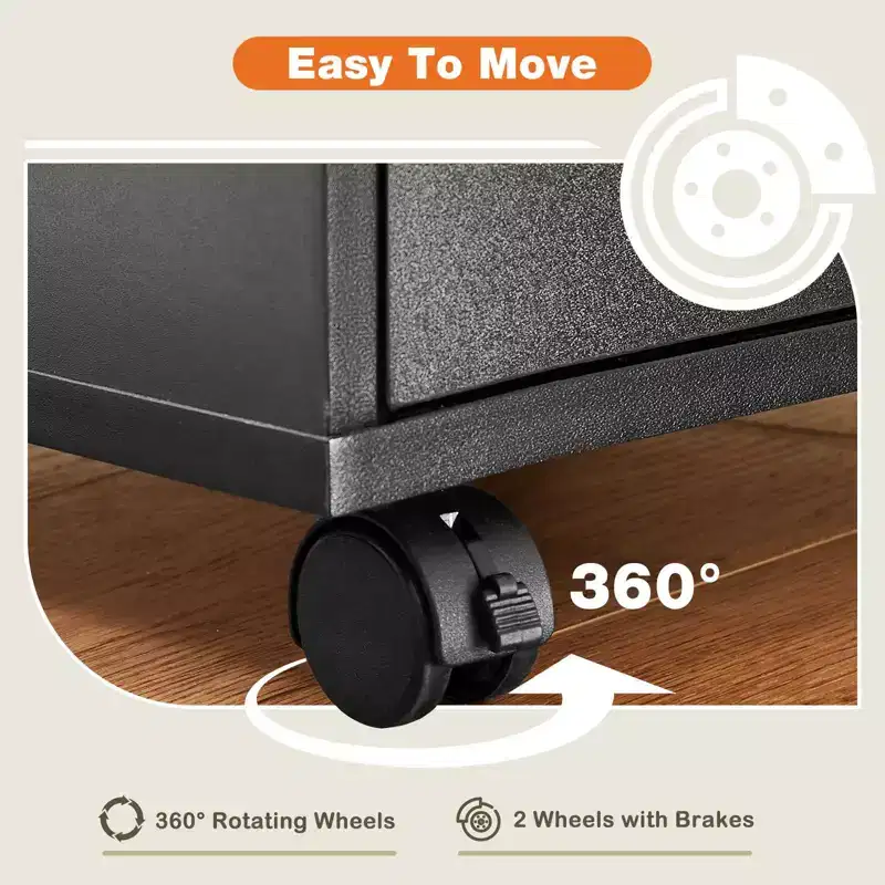 Office, Bedroom, Home Mobile Organizer Drawers, Storage Cabinet Dressers with Wheels