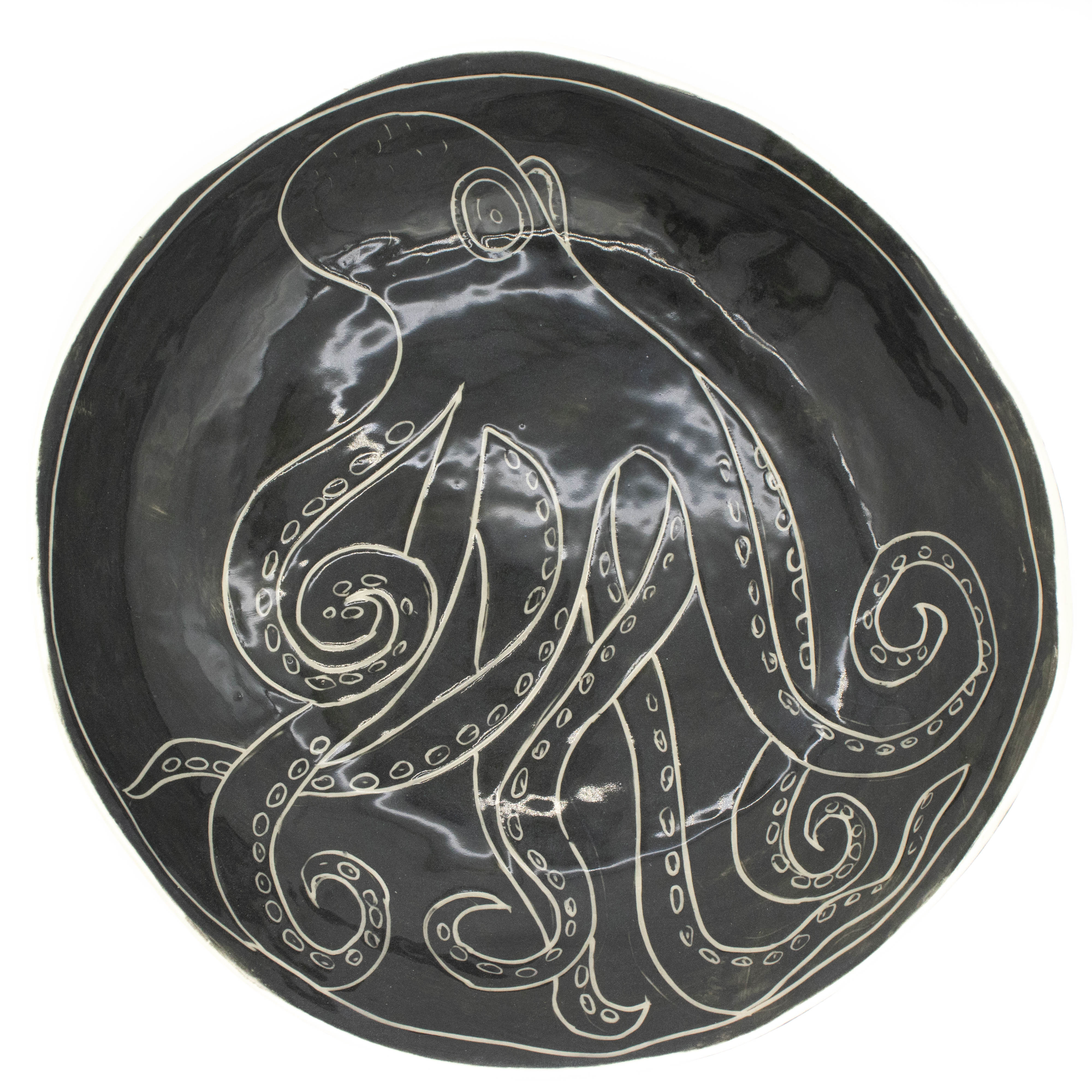 Octopus Shiny Platter Bowl