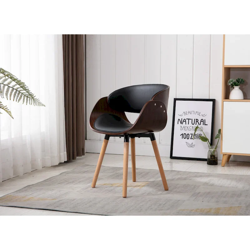 Leisure Chair with Synthetic Leather Upholstery - 24